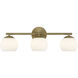 Moon Breeze 3 Light 25 inch Brushed Gold Vanity Light Wall Light